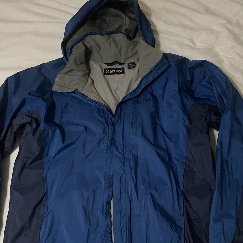 Marmot Blue Two-Tone Waterproof Jacket